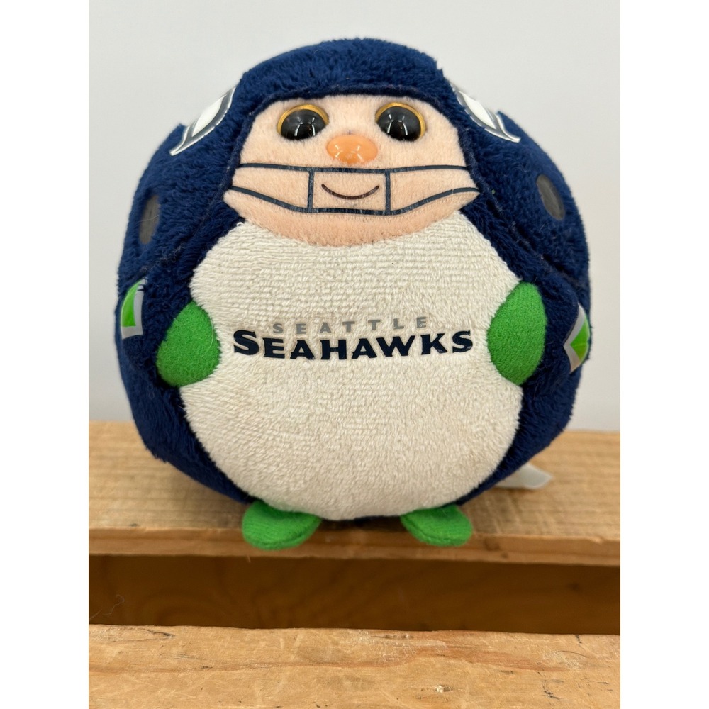 Ty Teeny Tys Seattle Seahawks NFL Plush Football Player Collectible Navy Blue